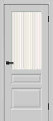 Межкомнатная дверь BRAVO Неоклассик-35 Grey Silk ПЭТ стекло Moru