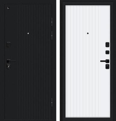 Тренд/SBlack Букле черное/White Matt