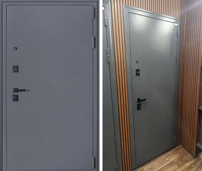 Входная дверь АСД "Беркут" (адаптивная замковая часть) Букле графит/Матовый белый