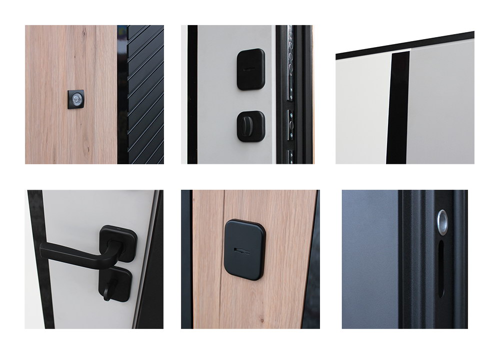 Входная дверь АСД "Фрегат" (биометрический замок Smart lock К06) Муар черный