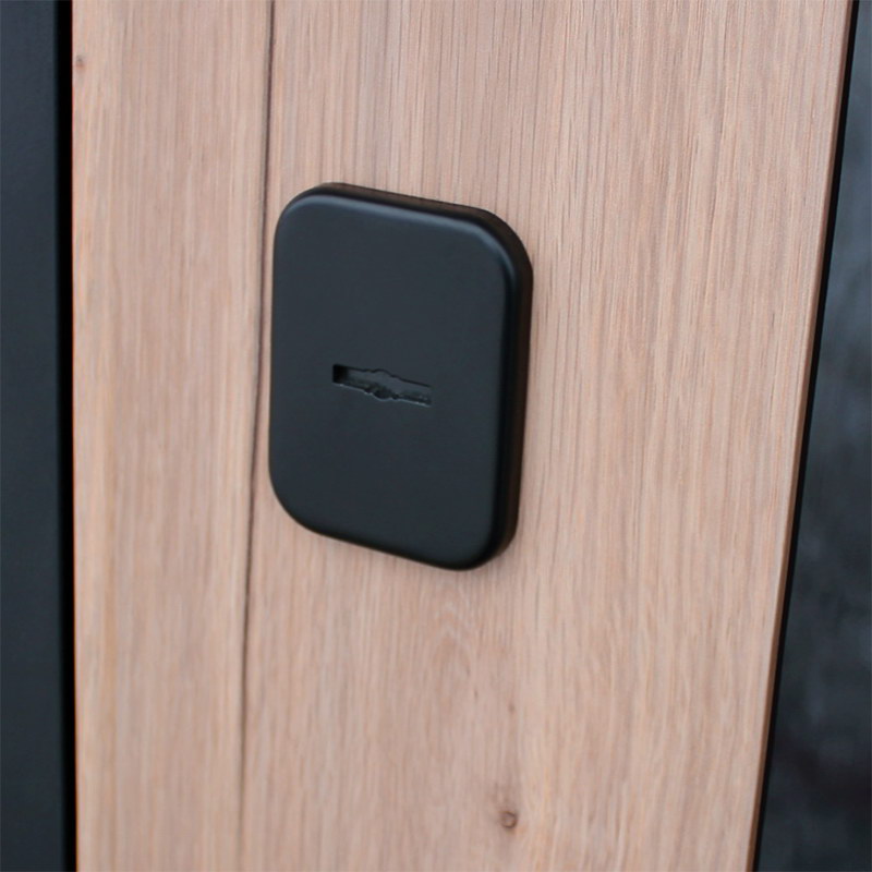 Входная дверь АСД "Фрегат" (биометрический замок Smart lock К06) Муар черный